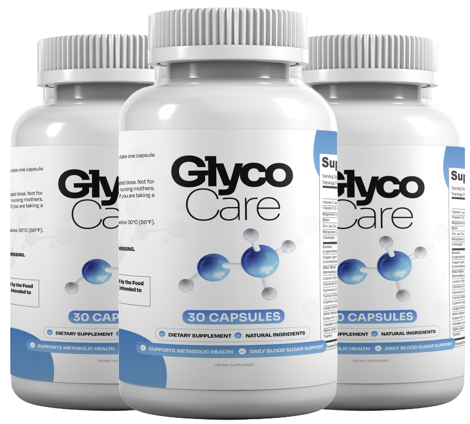 GlycoCare three-bottle package image